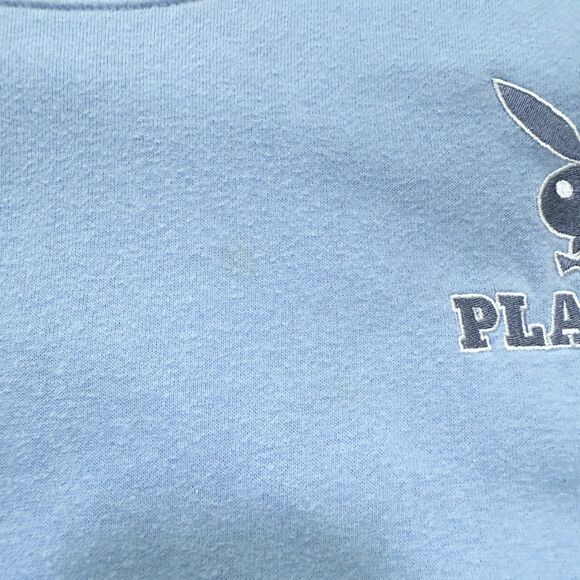 Women Playboy by Pacsun Classic Crew Neck Sweatshirt in Blue Size Medium - Picture 9 of 9
